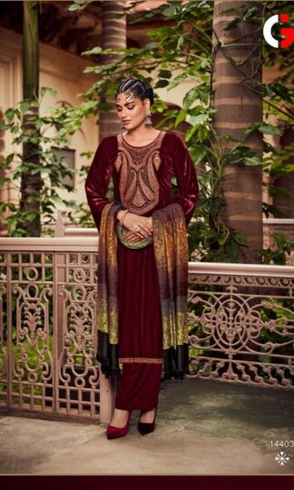 GUL JEE WINTERY 14403 PASHMINA VELVET PAKISTANI SALWAR KAMEEZ FOR WOMENGUL JEE WINTERY 14403 PASHMINA VELVET PAKISTANI SALWAR KAMEEZ FOR WOMEN