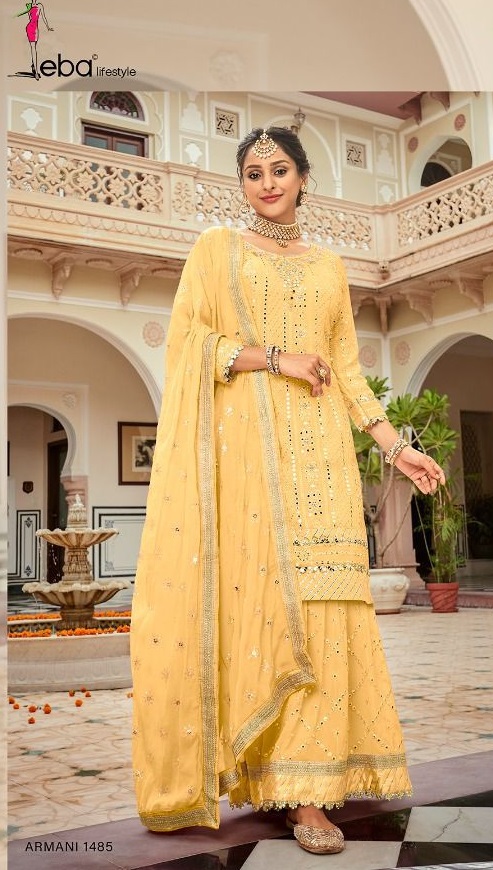 Pure Geogratte Party Wear Plazo Suit in Teal Blue Color with Embroidery  Work - Suits & Sharara