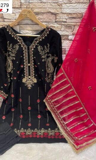 DEEPSY D 279 READYMADE GEORGETTE WITH EMBROIDERED PAKISTANI KURTI ONLINE