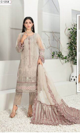 FEPIC ROSEMEEN C 1258 ORGANZA EMBROIDERED PAKISTANI SUIT FOR WOMEN