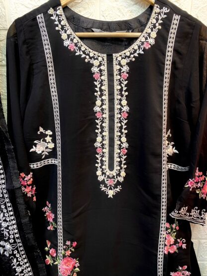 RAMSHA R 1006 BLACK READYMADE PAKISTANI KURTI AT BEST PRICE - Image 2