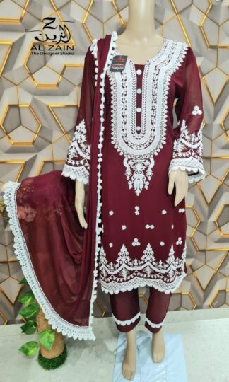 AL ZAIN 272702 WINE PAKISTANI KURTIS WHOLESALER IN INDIAAL ZAIN 272702 WINE PAKISTANI KURTIS WHOLESALER IN INDIA