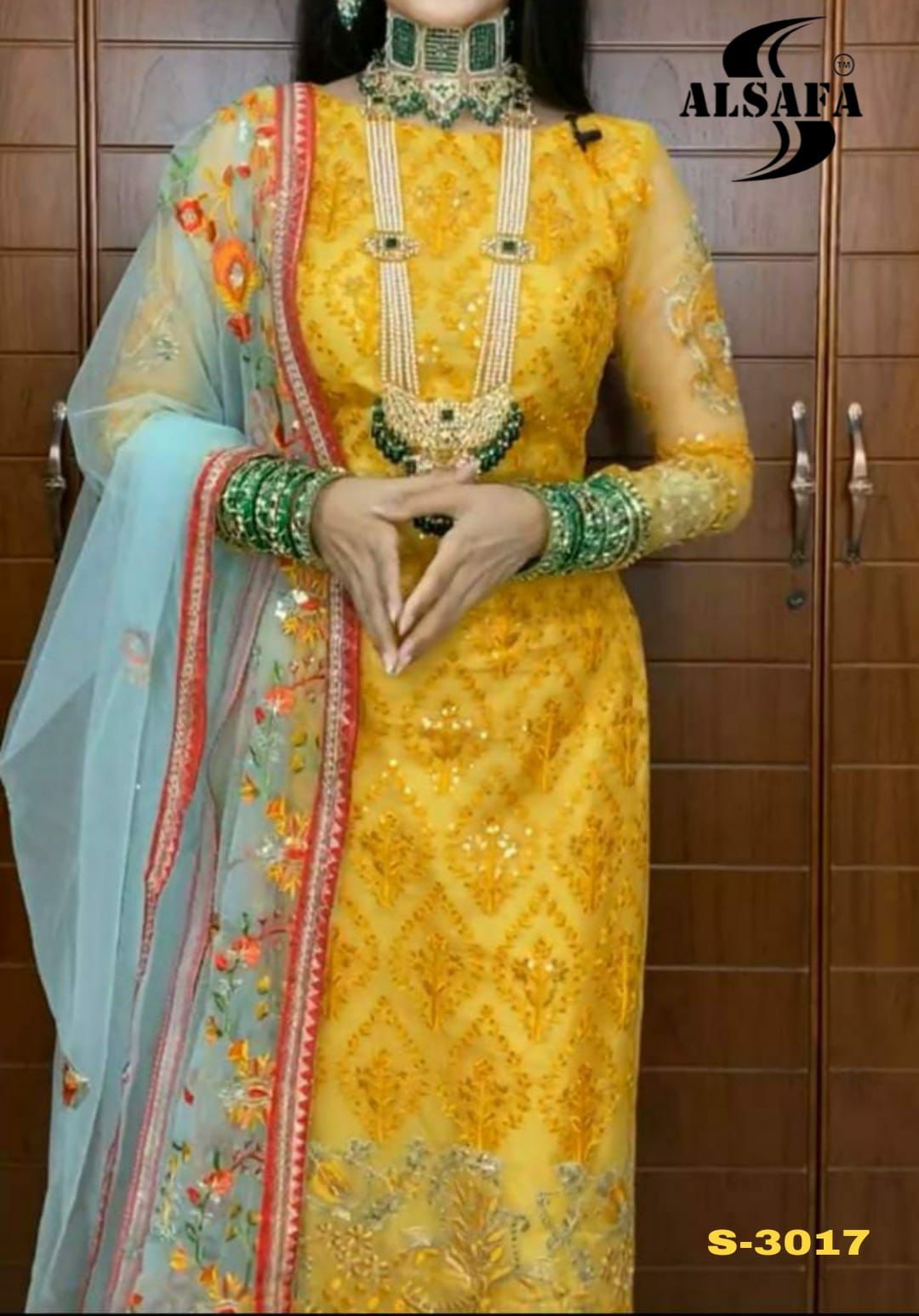 Sareetag Designer Party Wear Yellow Anarkali Style Salwar Suit - Dial N  Fashion