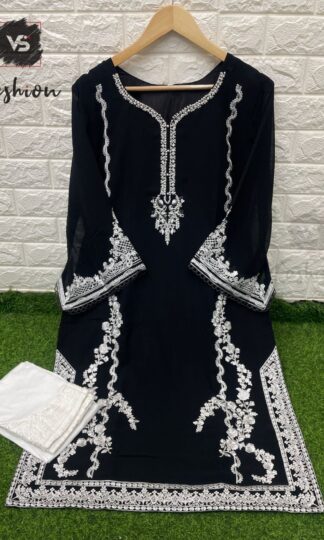 VS FASHION VS 601 BLACK DESIGNER READYMADE PAKISTANI KURTI