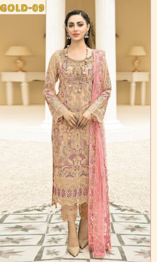 COSMOS GOLD 09 PAKISTANI SUITS IN SINGLE PIECE