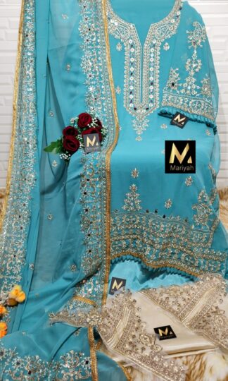 MARIYAH DESIGNER M 35 SKY BLUE PAKISTANI SUITS DESIGNERMARIYAH DESIGNER M 35 SKY BLUE PAKISTANI SUITS DESIGNER