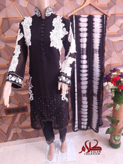 KALAM CREATION 1114 BLACK PAKISTANI KURTI DESIGNER