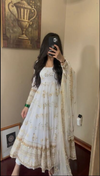THE LIBAS COLLECTION WHITE INDIAN STYLE ONLINE GOWN FOR WOMEN BEST QUALITY PAKISTANI SUITS, ONLINE SHOPPING SUITS, PAKISTANI SALWAR KAMEEZ, PAKISTANI SUITS AT MANUFACTURER PRICE, PAKISTANI SUITS BEST PRICE, PAKISTANI SUITS IN SURAT, PAKISTANI SUITS ONLINE SHOPPING, THE LIBAS COLLECTION WHITE INDIAN STYLE ONLINE GOWN FOR WOMEN  GOWNS, PAKISTANI KURTIS, Single, Suits, THE LIBAS COLLECTION