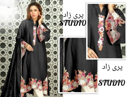 THE LIBAS COLLECTION BLACK PAKISTANI KURTI LATEST COLLECTION