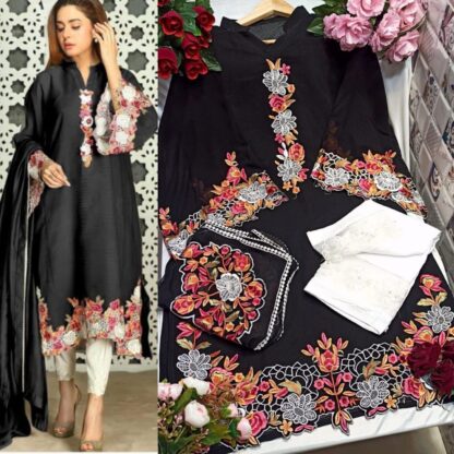 THE LIBAS COLLECTION BLACK PAKISTANI KURTI LATEST COLLECTION