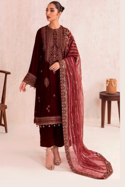 DEEPSY 1905 PAKISTANI VELVET SUITS WHOLESALER