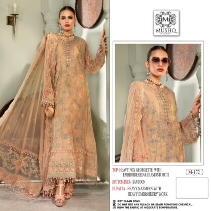 MUSHQ M 172 PAKISTANI SUITS WHOLESALER