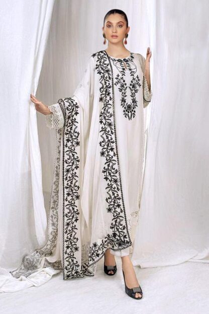 THE LIBAS COLLECTION 117 WHITE PAKISTANI KURTI LATEST COLLECTION