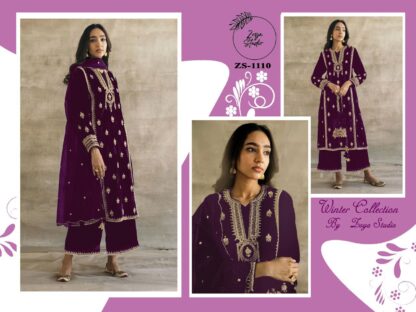 ZOYA STUDIO ZS 1110 WINE WINTER PAKISTANI KURTI AT BEST PRICE