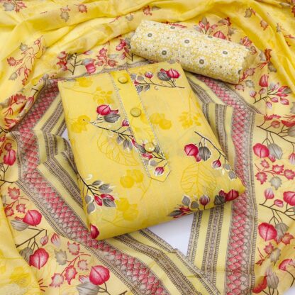 THE LIBAS COLLECTION COTTON WITH FANCY PRINT DRESS MATERIAL - Image 4