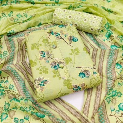 THE LIBAS COLLECTION COTTON WITH FANCY PRINT DRESS MATERIAL