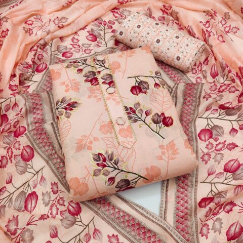 THE LIBAS COLLECTION COTTON WITH FANCY PRINT DRESS MATERIAL