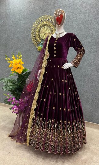 THE LIBAS COLLECTION SR 1472 WINE RICH COMBINATION LATEST GOWNTHE LIBAS COLLECTION SR 1472 WINE RICH COMBINATION LATEST GOWN