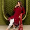 LUXURIA TRENDZ 1230 BLOOD RED PAKISTANI KURTI DESIGNER - Image 4