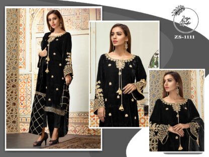 ZOYA STUDIO ZS 1111 BLACK PAKISTANI SALWAR KAMEEZ ONLINE