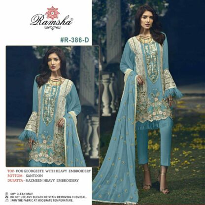 RAMSHA R 386 D PAKISTANI SUIT AT BEST PRICE