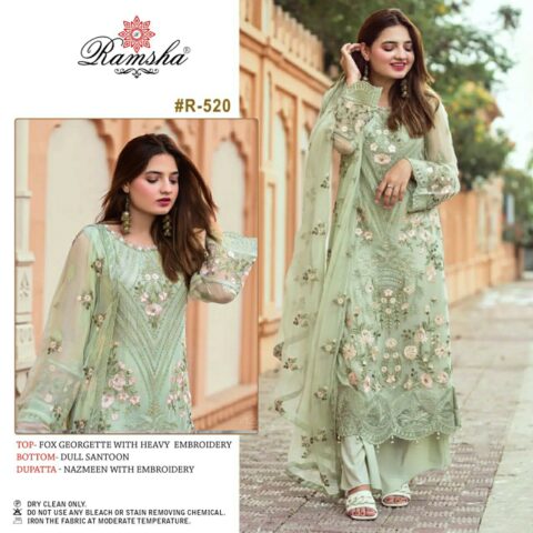 RAMSHA R 520 PAKISTANI SUITS FREE SHIPPING IN INDIA