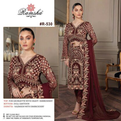 RAMSHA R 530 PAKISTANI SALWAR KAMEEZ WHOLESALER