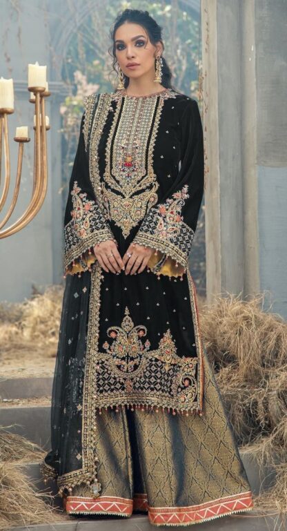 FEPIC ROSEMEEN D 5221 B PAKISTANI VELVET SUITS WHOLESALER