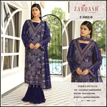 ZARQASH Z 3002 B PAKISTANI SUITS MANUFACTURER