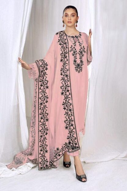 THE LIBAS COLLECTION 117 PINK READYMADE PAKISTANI KURTI AT BEST PRICE