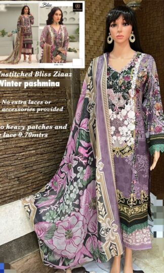 ZIAAZ DESIGNS UNSITITCHED BLISS WINTER PASHMINA SUITSZIAAZ DESIGNS UNSITITCHED BLISS WINTER PASHMINA SUITS