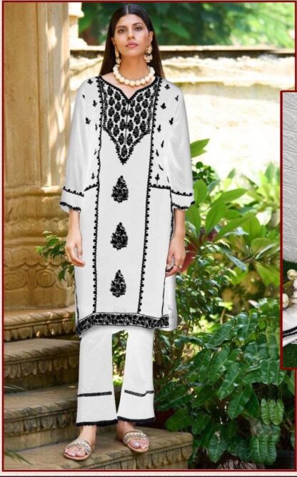 ZARQASH Z 120 B WHITE PAKISTANI KURTI AT BEST PRICE