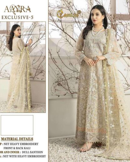 COSMOS AAYRA EXCLUSIVE VOL 5 PAKISTANI SUITS AT WHOLESALE PRICE