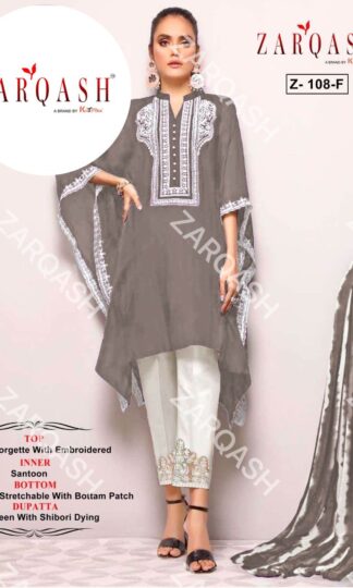 ZARQASH Z 108 F GREY KAFTAN LATEST DEISNER PAKISTANI KURTI ONLINEZARQASH Z 108 F GREY KAFTAN LATEST DEISNER PAKISTANI KURTI ONLINE