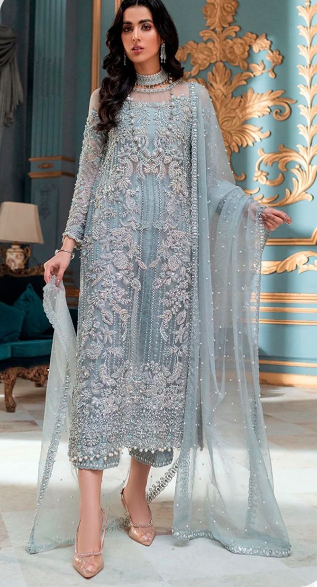 Black Color Georgette Embroidered Pakistani Suit