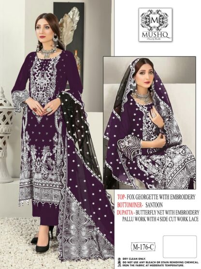 MUSHQ M 176 C PAKISTANI SUITS SUPPLIER