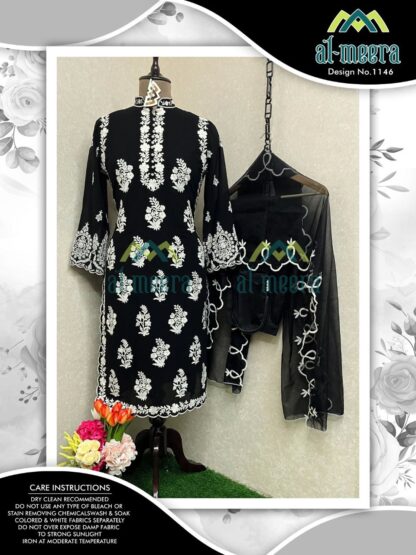 AL MEERA 1146 MEHANDI READYMEDE PAKISTANI KURTI DESIGNER