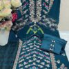 AL MEERA 1151 PEACOCK BLUE READYMED PAKISTANI KURTI FOR LADIES
