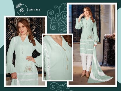 ZOYA STUDIO ZS 1112 SEE GREEN SINGLE PAKISTANI KURTI ONLINE