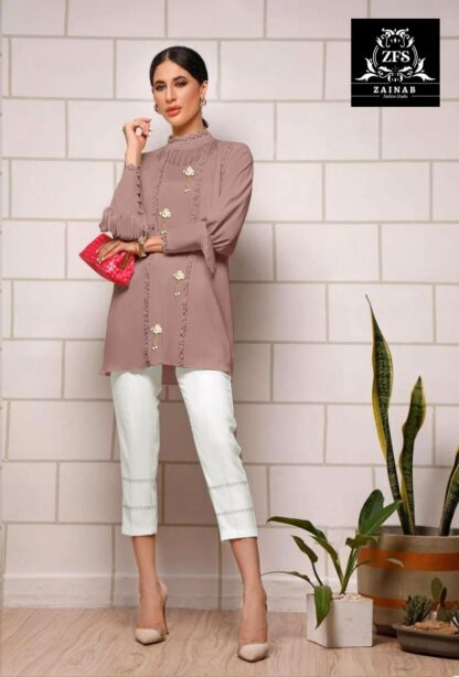 ZAINAB FASHION LPC 103 ORCHID PURPULE PAKISTANI KURTI ONLINE