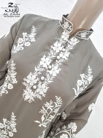 AL ZAIN 272712 GREY PAKISTANI KURTI COLLECTION ONLINE