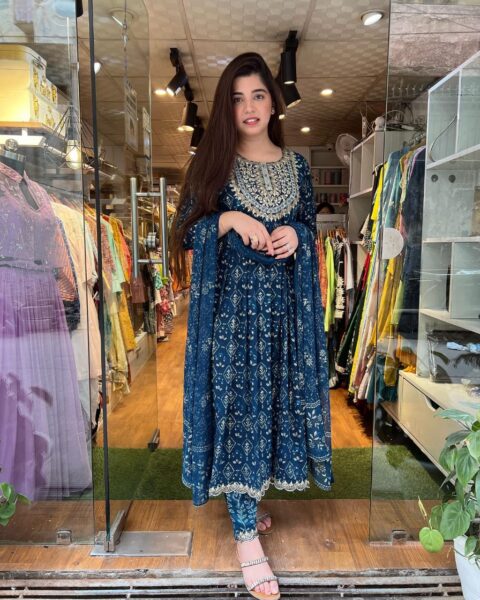 THE LIBAS COLLECTION BLUE PRINTED KURTA ONLINE SHOPPING
