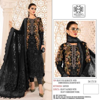 MUSHQ M 173 BLACK PAKISTANI SUITS FOR LADIES