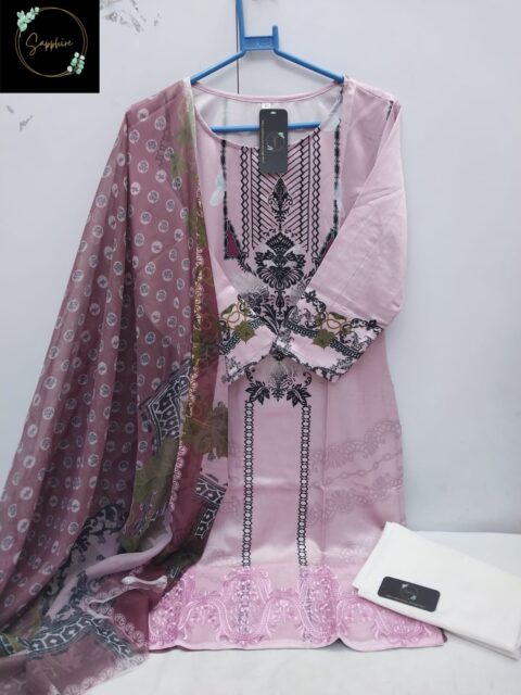 THE LIBAS COLLECTION PINK READYMADE WORK KURTI ONLINE
