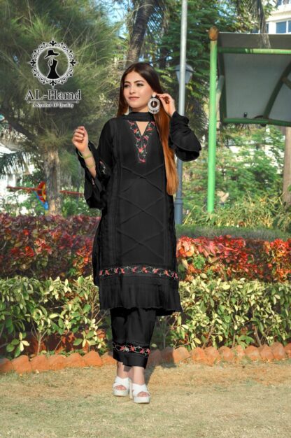 AL HAMD CREATION 1109 BLACK SINGLE PAKISTANI KURTI ONLINE