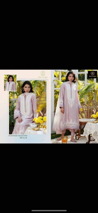 ZIAAZ DESIGNER ZD 01B XXl READYMADE PAKISTANI SALWAR SUITS ONLINE