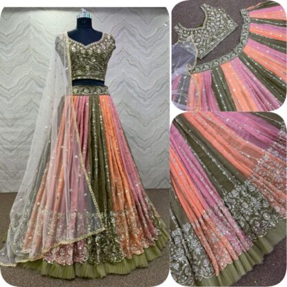 The Libas Collection Dhk 1118 Sequence Work Lahenga Choli With Dupatta