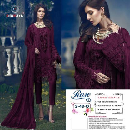 Shanaya Rose S 43 O Pakistani Suits Online Wholesaler