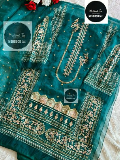 MehbbobTex Magic Pestal Green Latest Designer Pakistani Suit Online