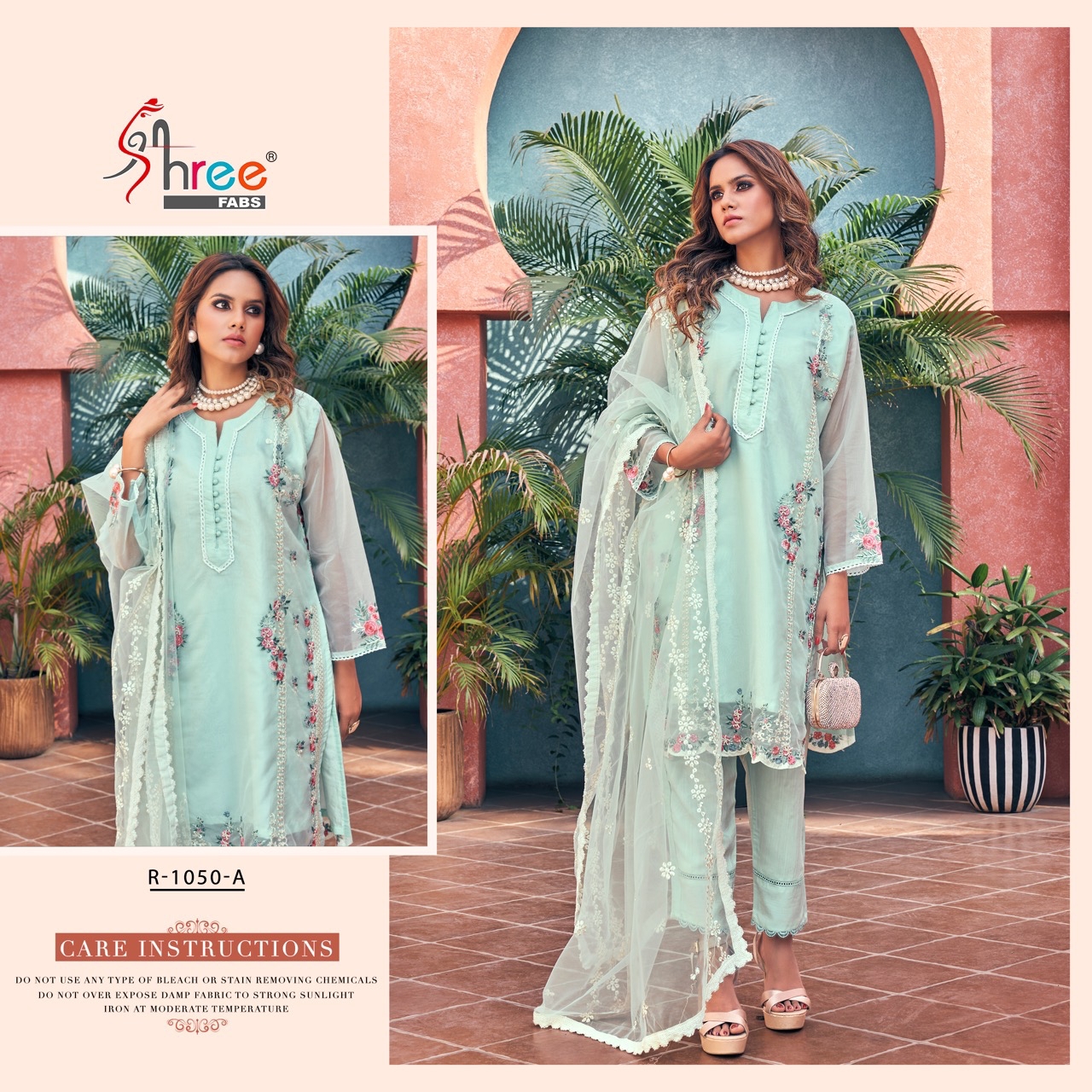 SHREE FABS R 1050 A PAKISTANI SUITS IN SINGLE PIECE